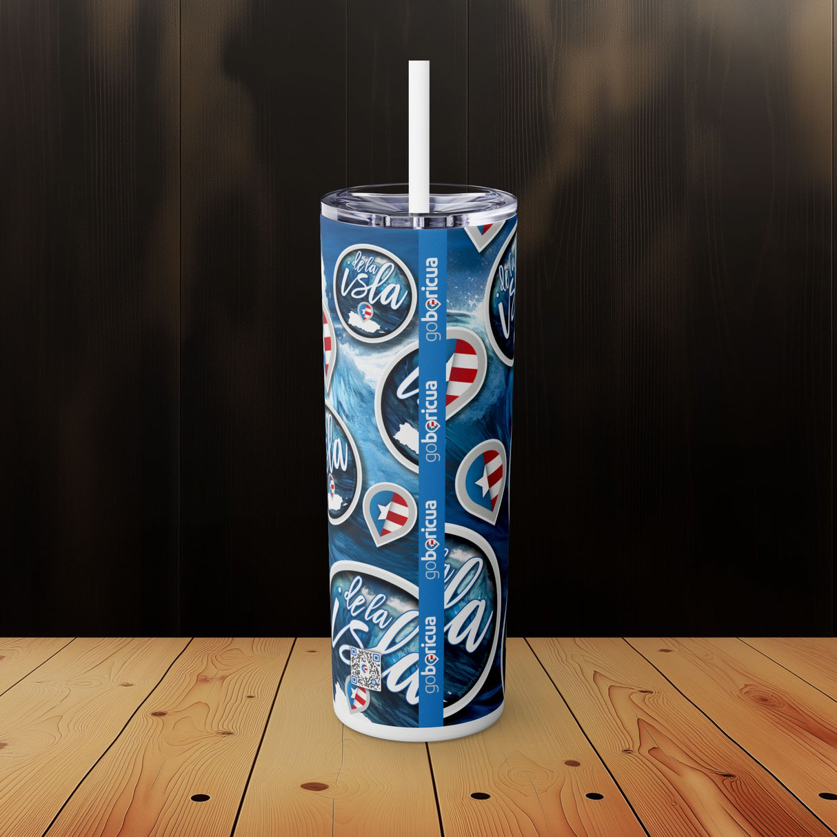 De la Isla Skinny Tumbler with Straw, 20oz