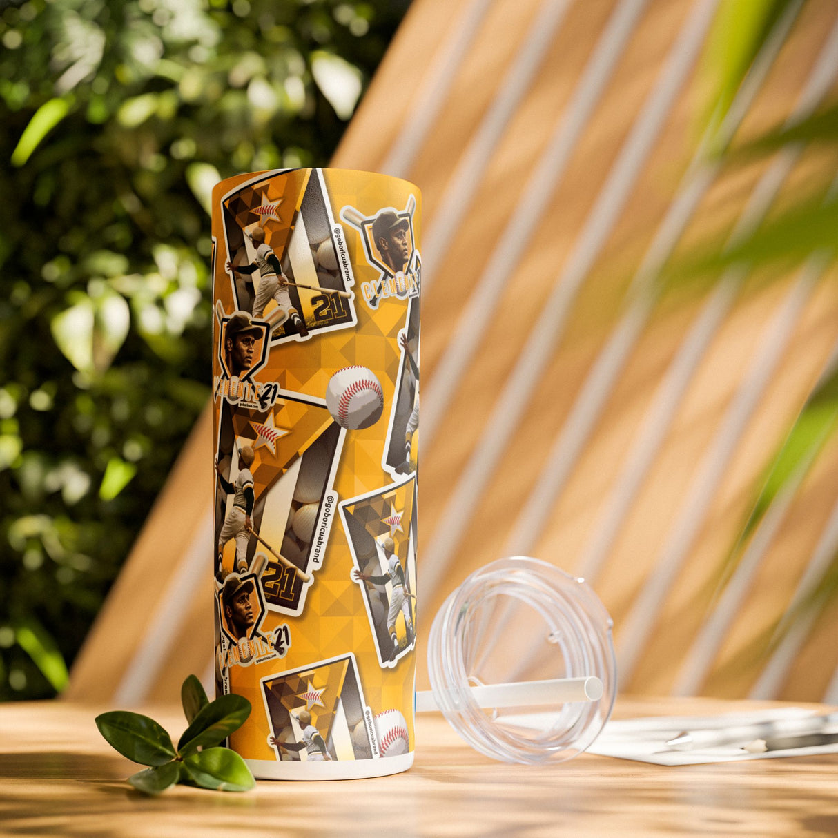 Leyenda Skinny Tumbler with Straw, 20oz