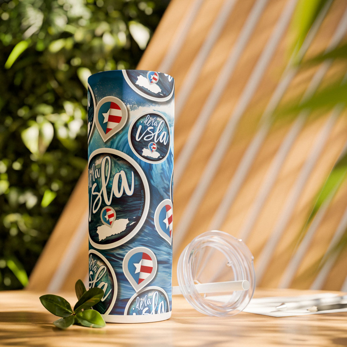 De la Isla Skinny Tumbler with Straw, 20oz