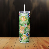 Taino Skinny Tumbler with Straw, 20oz