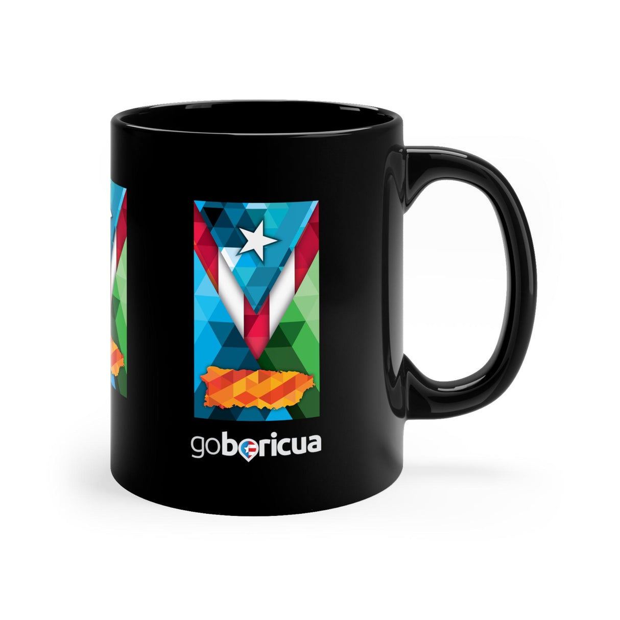 Bandera Puerto Rico Unida Black mug 11oz