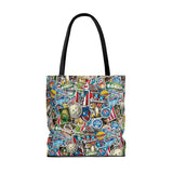 All Stickers Large Tote Bag