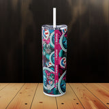 Isleña Skinny Tumbler with Straw, 20oz