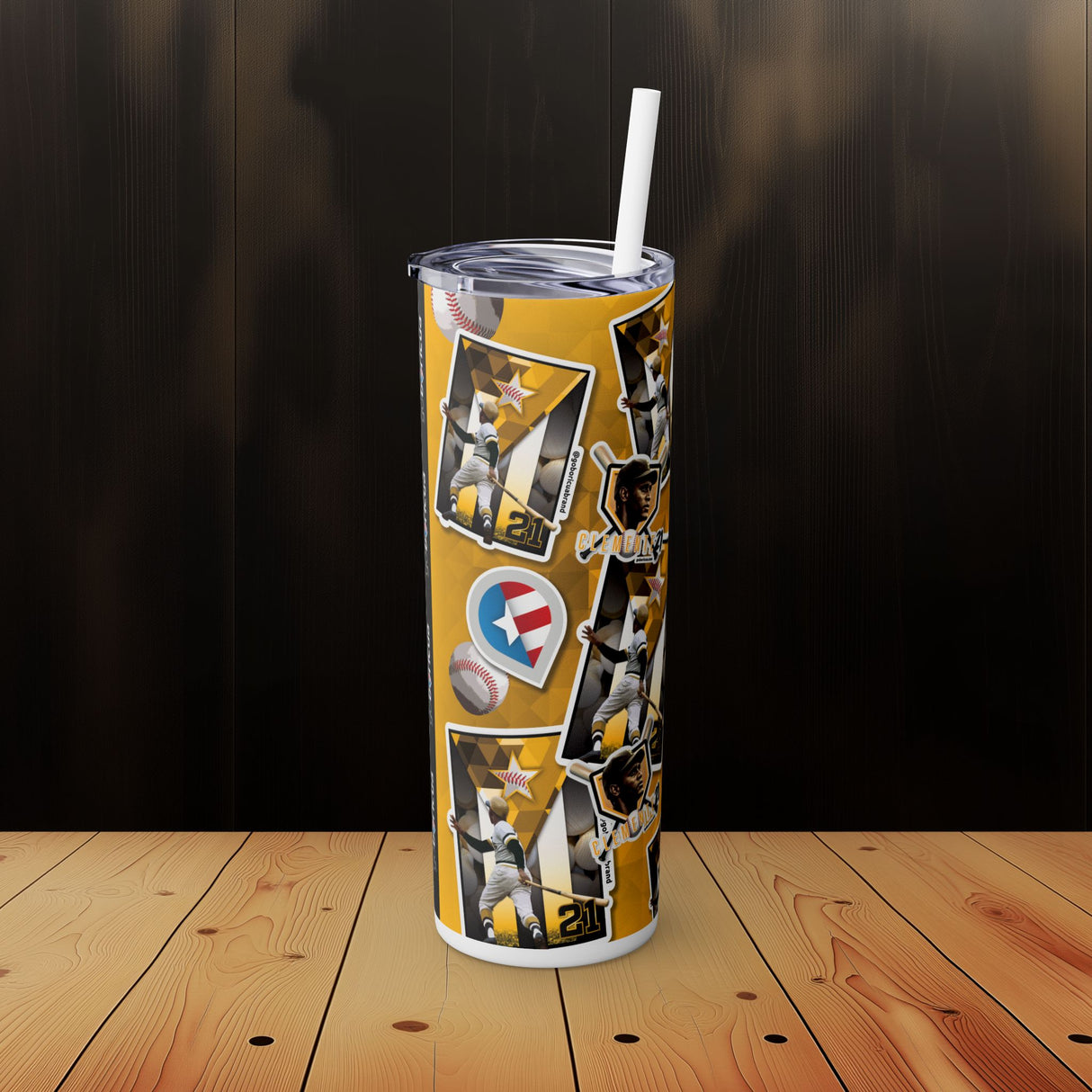 Leyenda Skinny Tumbler with Straw, 20oz