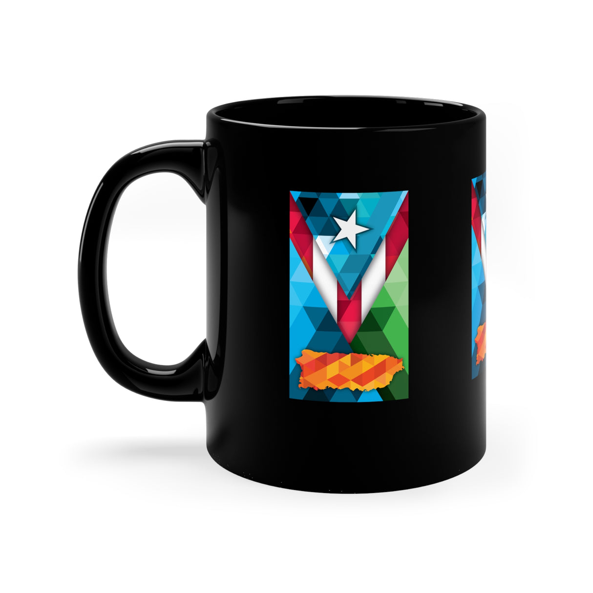 Bandera Puerto Rico Unida Black mug 11oz