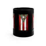 Bandera Puerto Rico Madera Black mug 11oz