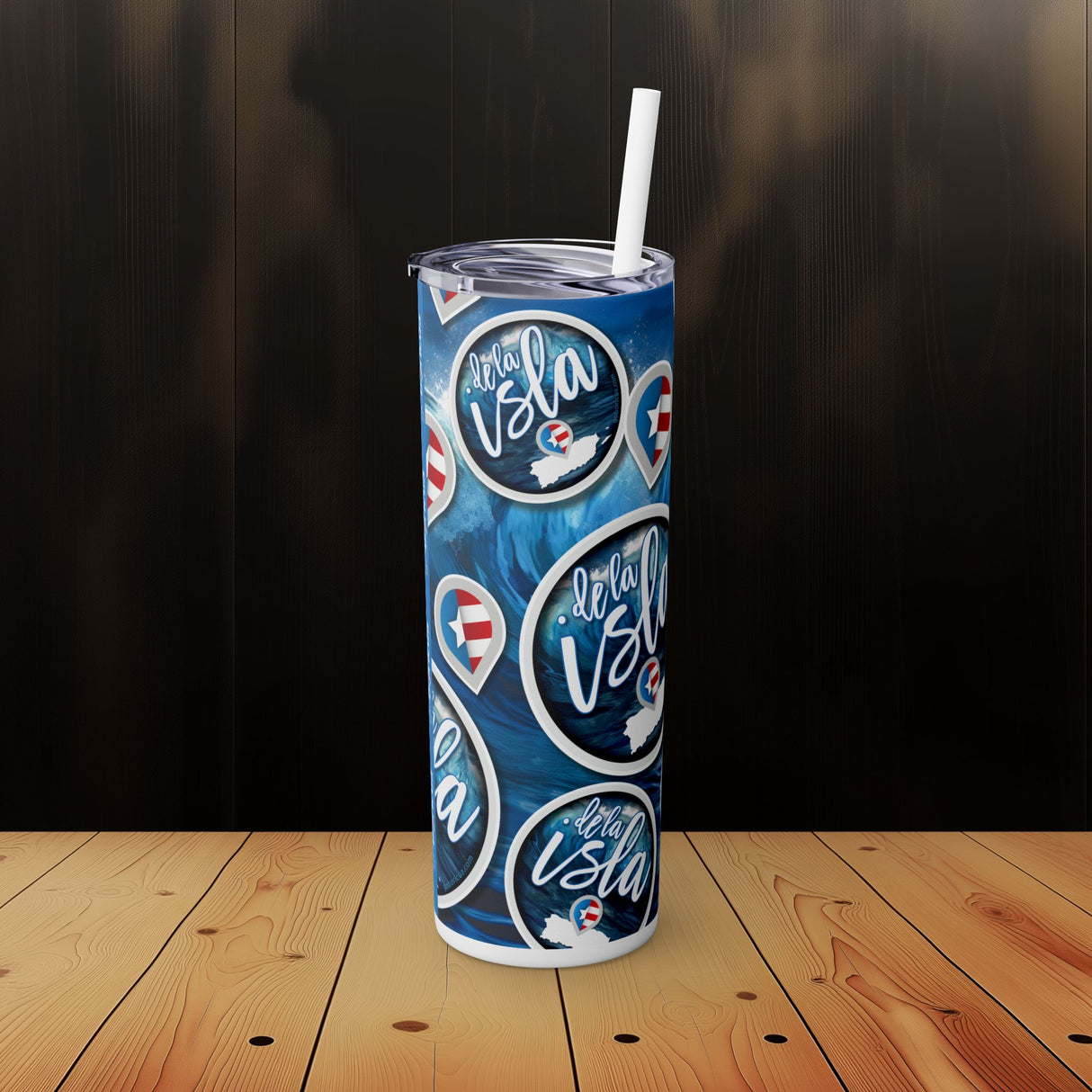 De la Isla Skinny Tumbler with Straw, 20oz