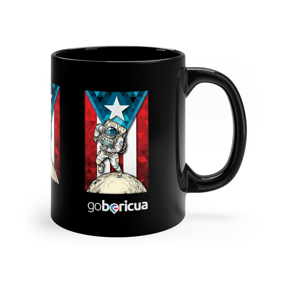 Borincano Flag Black mug 11oz
