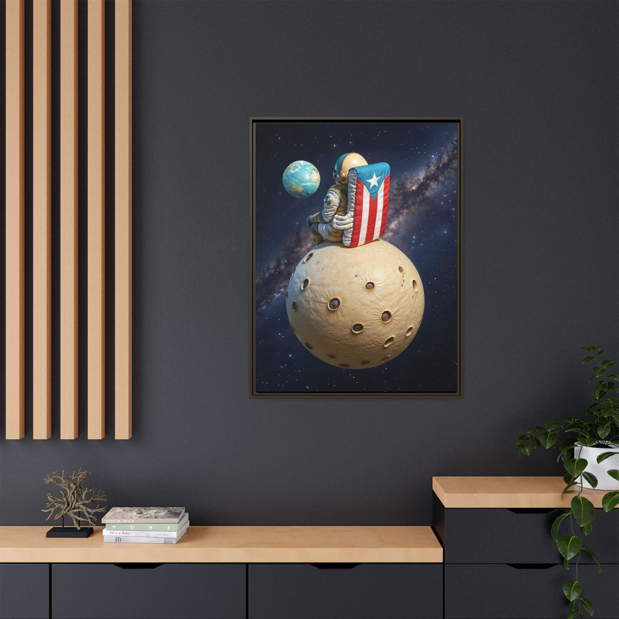 Boricua en la Luna │ Edición Limitada - "Borincano 3D" Canvas 30 x40 pulgadas