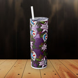 La Boricua Skinny Tumbler with Straw, 20oz