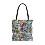 All Stickers Large Tote Bag