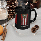 Bandera Puerto Rico Madera Black mug 11oz