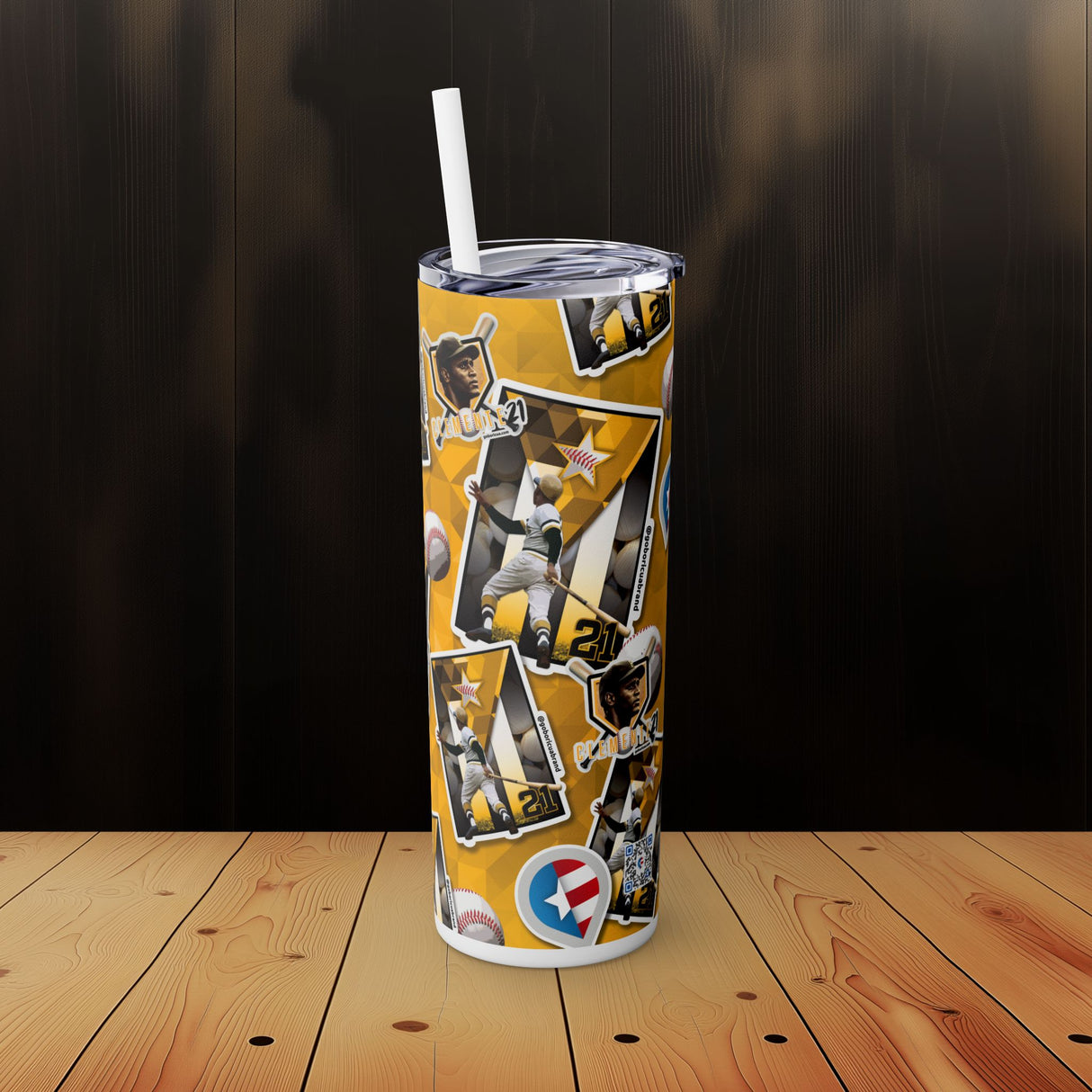 Leyenda Skinny Tumbler with Straw, 20oz