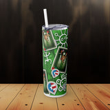 Coquí Indígena Skinny Tumbler with Straw, 20oz