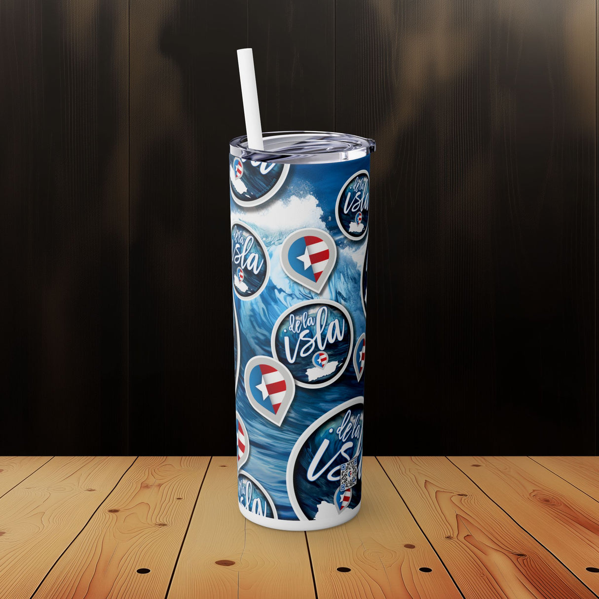 De la Isla Skinny Tumbler with Straw, 20oz