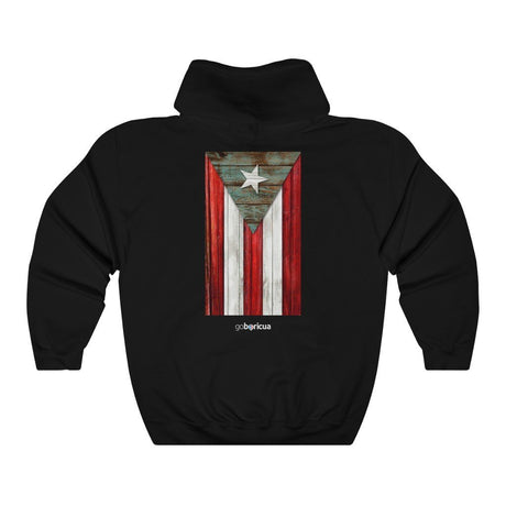 Bandera Puerto Rico Madera Unisex Heavy Blend™ Hooded Sweatshirt - GoBoricua