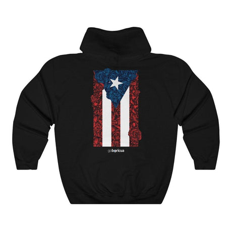 Bandera Puerto Rico Rosas Unisex Heavy Blend™ Hooded Sweatshirt - GoBoricua