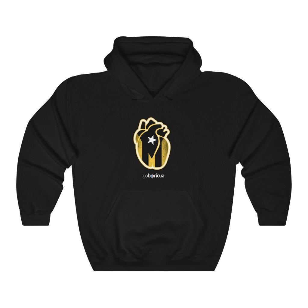 Corazón Dorado Unisex Heavy Blend™ Hooded Sweatshirt - GoBoricua